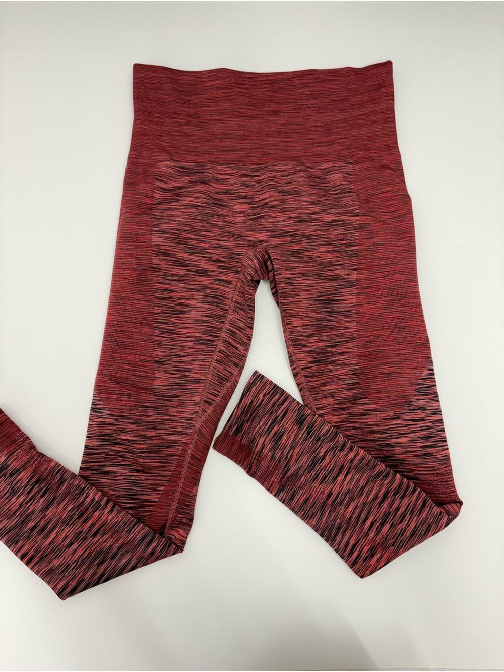 Youth Marled Red High-Waist Leggings